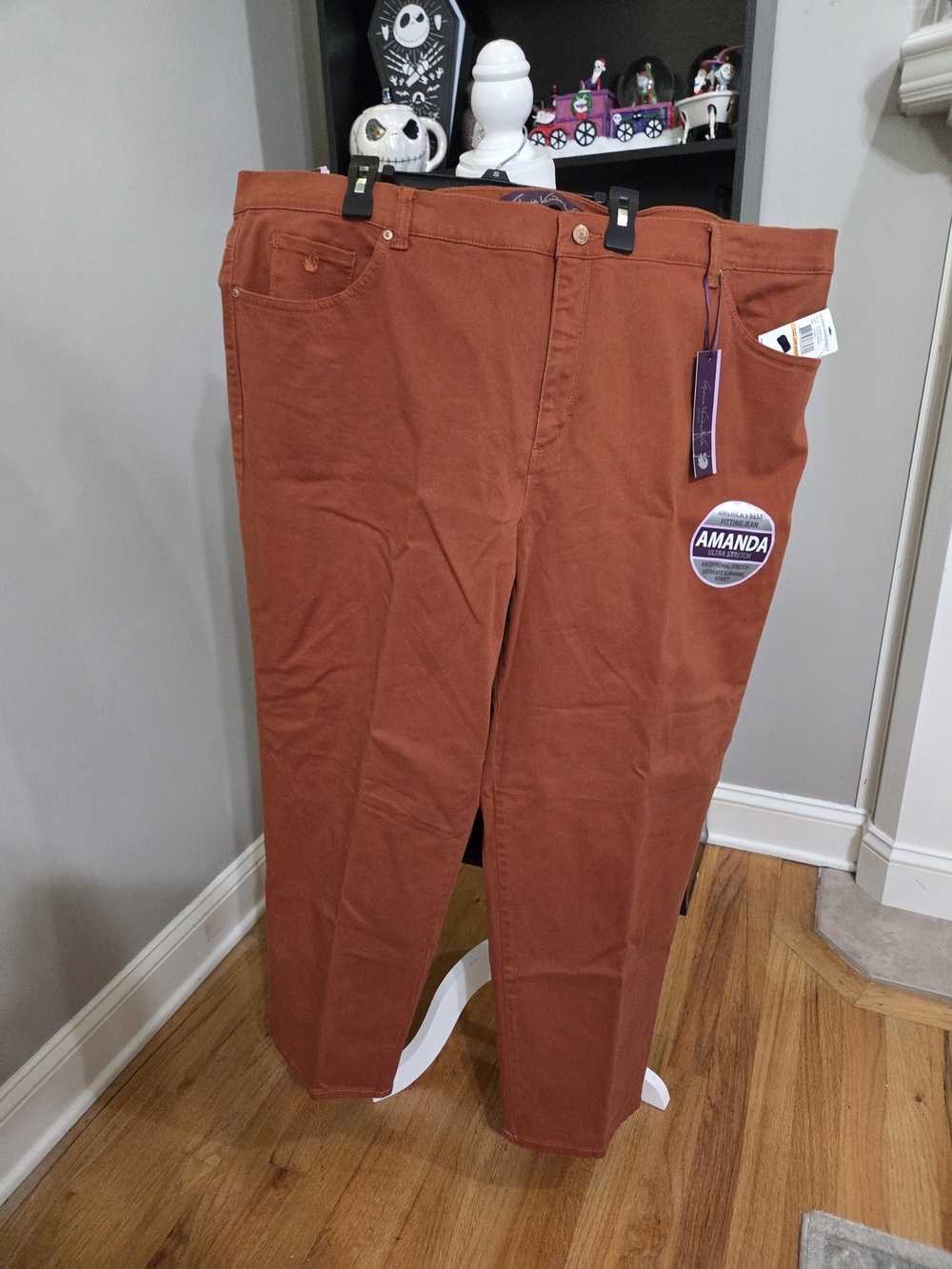 Gloria Vanderbilt Amanda High-Rise Jeans in Rust Orange
